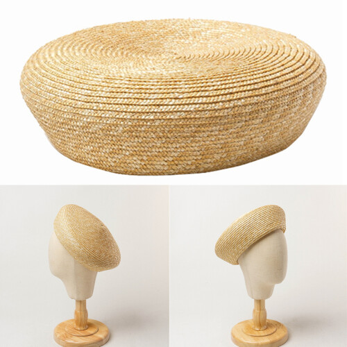 Unisex Beret Cap From Organic Straw Lightweight Foldable Design 2