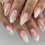 Trendy 3D Floral Almond False Nail Featuring Resistant ABS For 2
