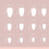 Trendy 3D Floral Almond False Nail Featuring Resistant ABS For 3