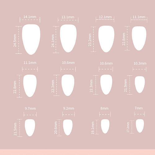 Trendy 3D Floral Almond False Nail Featuring Resistant ABS For 2