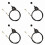 4pcs 1m Hand Throttle Control for Excavator Harvester Tractor Ship Spreader Throttle Cable Assembly Self-Locking 1