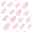 Trendy 3D Floral Almond False Nail Featuring Resistant ABS For 5