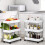 Rolling Storage Trolley 3-Tier Slim Design with 360 1