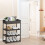 Plastic Shoe Rack White Storage Cabinet with 4 Metal 7