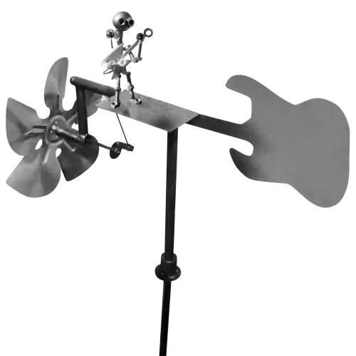 Handmade Metal Guitarist Wind Spinner for Yard 2