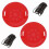Red Snow Sled 2FT Portable Toboggan with Rope 2 Pack 1