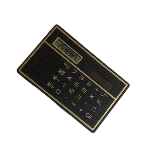 Thin Card Style Calculator Solar Power Design For Daily-Black