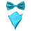 Men's Satin Solid Bow Tie and Pocket Square Set 1