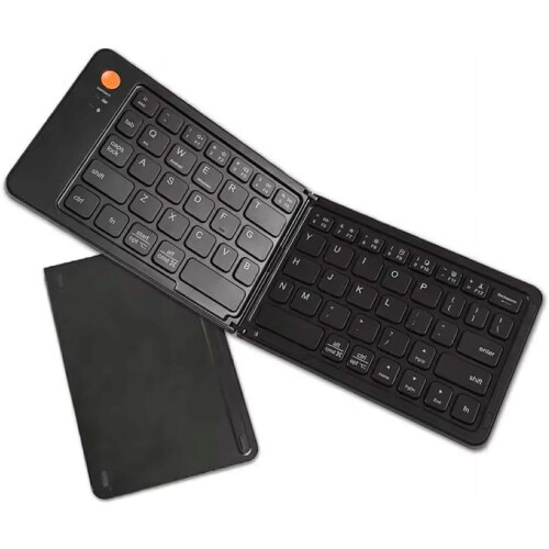 Foldable Bluetooth Keyboard with Phone Holder Ultra Slim