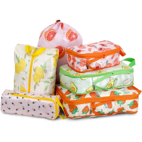 Nylon Compression Packing Cubes Set 6 pcs