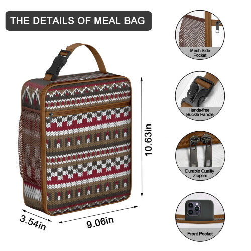 Boho Chic Thermal Meal Carrier with Comfort Handle 1