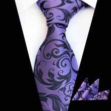 Men's Floral Paisley Tie and Pocket Square Set