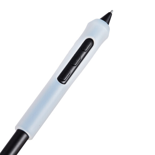 Protective Pen Holder Case Silicone Pen Grip-Transparent 2