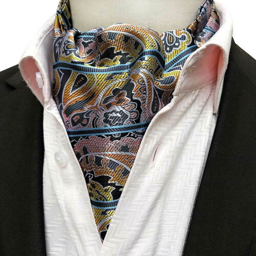 Men's Ascot Scarf Paisley Pattern Wedding Tie