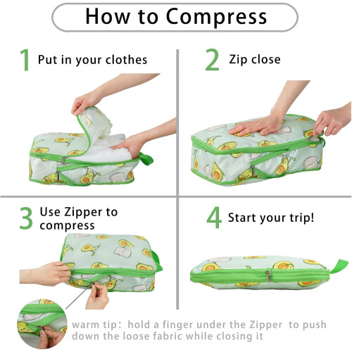 Nylon Compression Packing Cubes Set 6 pcs 1