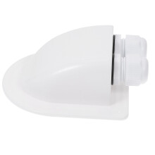 RV roof entry gland solar cable dual box connector white
