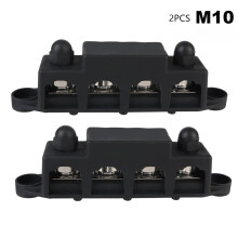RV Power Distribution Block 4-Way 48V 250A DC Bus Bar with