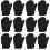 Knit Toddler Mittens Black 12 Pairs 1