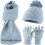 Women's Knitted Winter Set Scarf Hat Gloves Solid Color 1