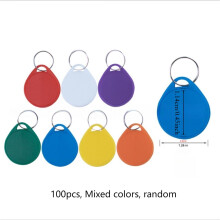Colorful Plastic Keychain Tags Set 100 Pieces