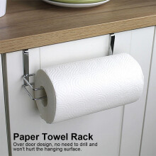 Stainless Steel Over-Door Paper Towel Holder