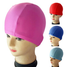 Swimming Cap Unisex Solid Color Stretchy Bathing Cap
