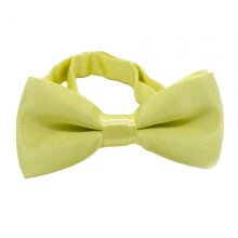 Kids Pre-Tied Bow Tie Solid Polyester Adjustable Yellow