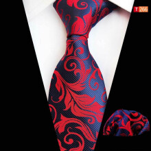 Men's Paisley Floral Necktie and Pocket Square Set
