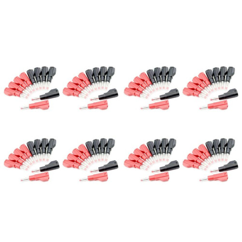 80 Sets Retractable Sheath 4Mm Banana Plug Connectors Stackable Wire Solder Multimeter Test Leads Ends Plugs Adapter