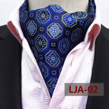 Men's Paisley Floral Polka Dot Cravat Ascot Neck Tie