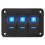Marine Switch Panel Waterproof 12V 3-Gang Blue Light 1