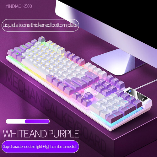 TeashCHAT Gaming Keyboard USB Wired RGB Ergonomic Floating