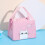 Insulated Lunch Box Pink Large Capacity Portable for Work 1