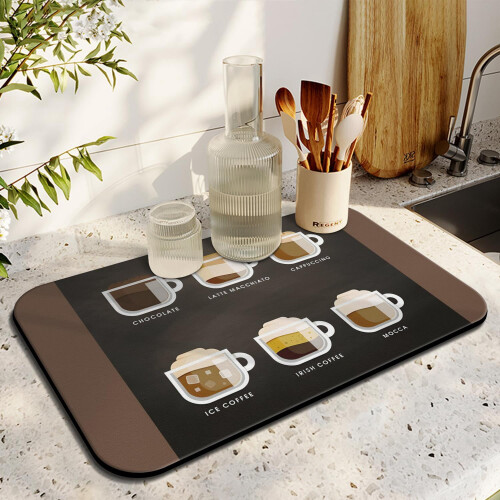 Coffee Drying Mat Rubber-Backed 19.5x12in 2