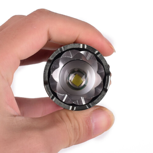 LED Flashlight Lotus Head 2000 Lm 3-Mode Waterproof Gray 2