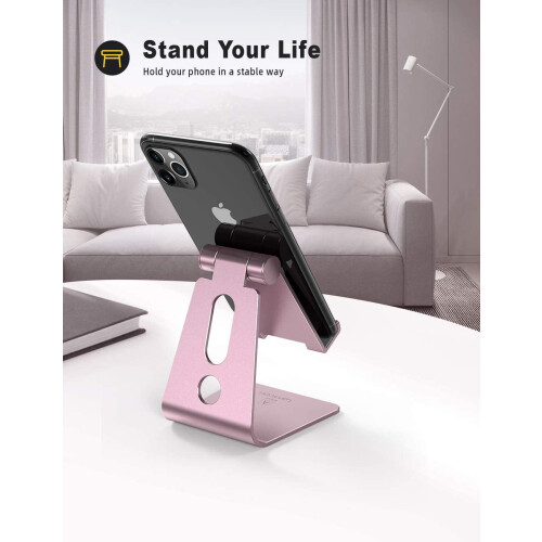 Rose Gold Adjustable Phone Stand for iPhone and All 1