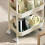 Rolling Utility Cart Plastic 2-Tier with Locking Casters 7