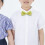 Kids Pre-Tied Bow Tie Solid Polyester Adjustable Yellow 2