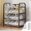 4-Tier Shoe Rack Black Space-Saving Easy Install 2