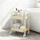 Rolling Utility Cart Plastic 2-Tier with Locking Casters 4
