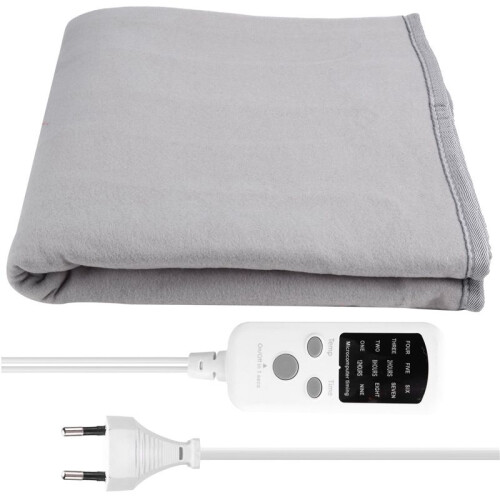 2X 220V Electric Blanket for Bed Heating Blankets  Control  Heating Mat 80x150cm EU Plug 2