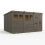 12x9 Pent Composite Shed Tanalised (Single Door, With Windows) 2