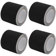 4X Non-Slip Stair Tape - Indoor & Outdoor Waterproof Safety Steps,80 Grit, Black,5m