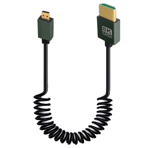 HDMI 2.1 to Micro HDMI Coiled Cable 48Gbps
