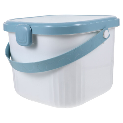 Blue PP Storage Bin with Lid 1 Piece