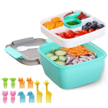 Bento Lunch Box for Adults 35 oz with Lids Utensils Sauce