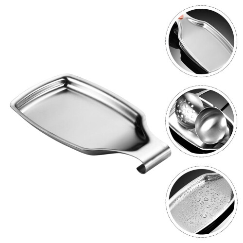 Stainless Steel Spoon Rest Kitchen Utensil Holder 2pcs