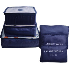 Packing Cubes Set Navy Blue Polyester 6-Piece