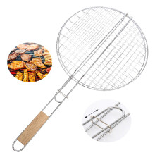 Large BBQ Grill Portable Stainless Steel Round Grill with