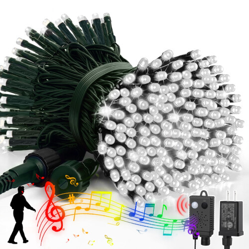 Christmas Mini String Lights Green Wire 100 LED